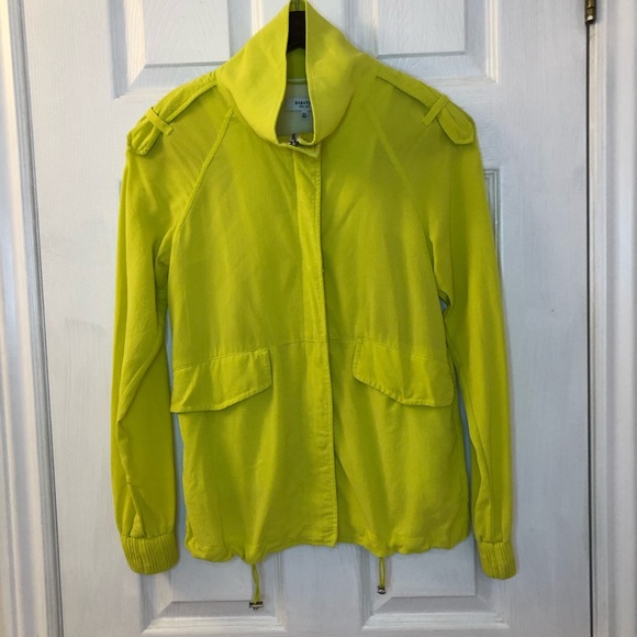 Aritzia Babaton silk neon yellow jacket, xxsmall - Picture 3 of 9